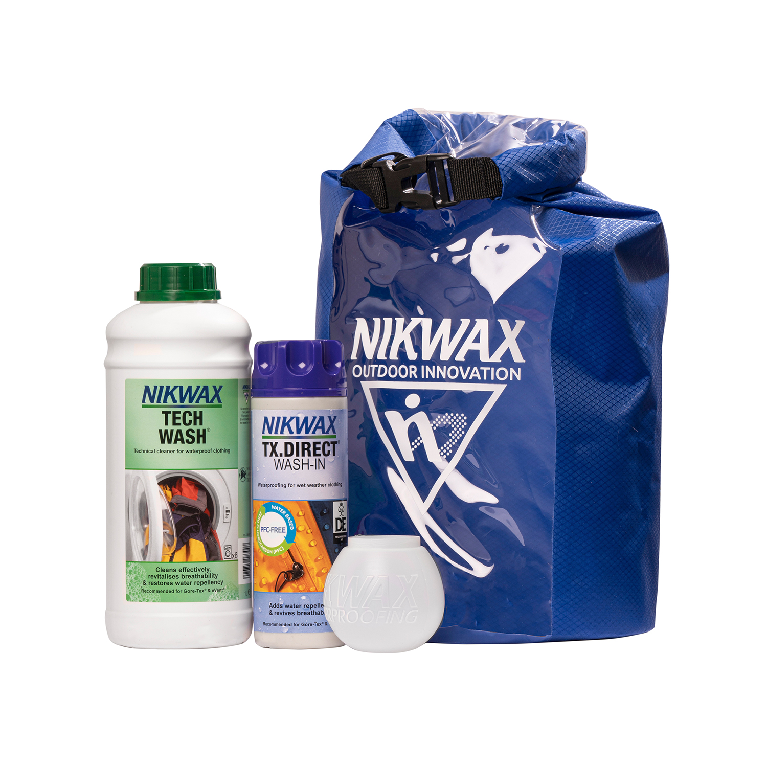 NIKWAX TECH WASH/TX DIRECT POUCH TWIN PACK Clothing Waterproofer 